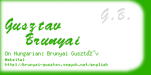 gusztav brunyai business card